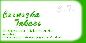 csinszka takacs business card
